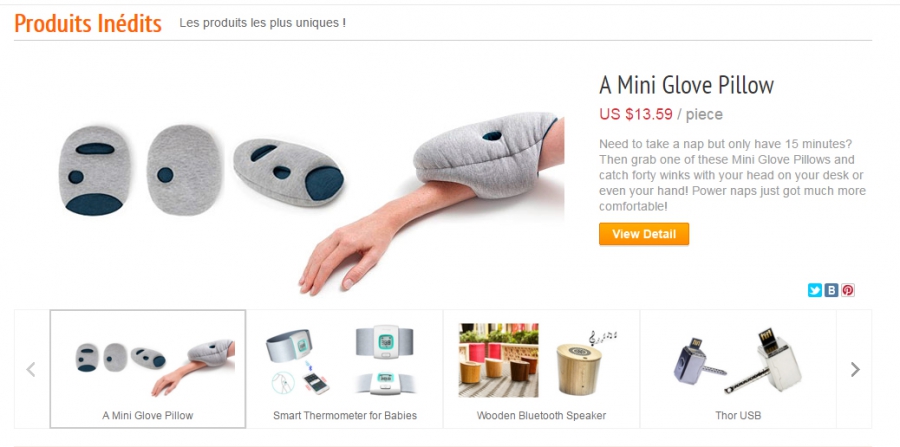 Section marchandises inhabituelles Aliexpress